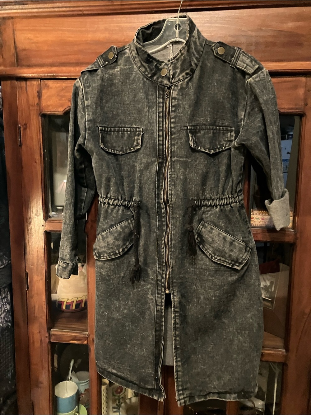 Black Unique Denim outer wear or dress!